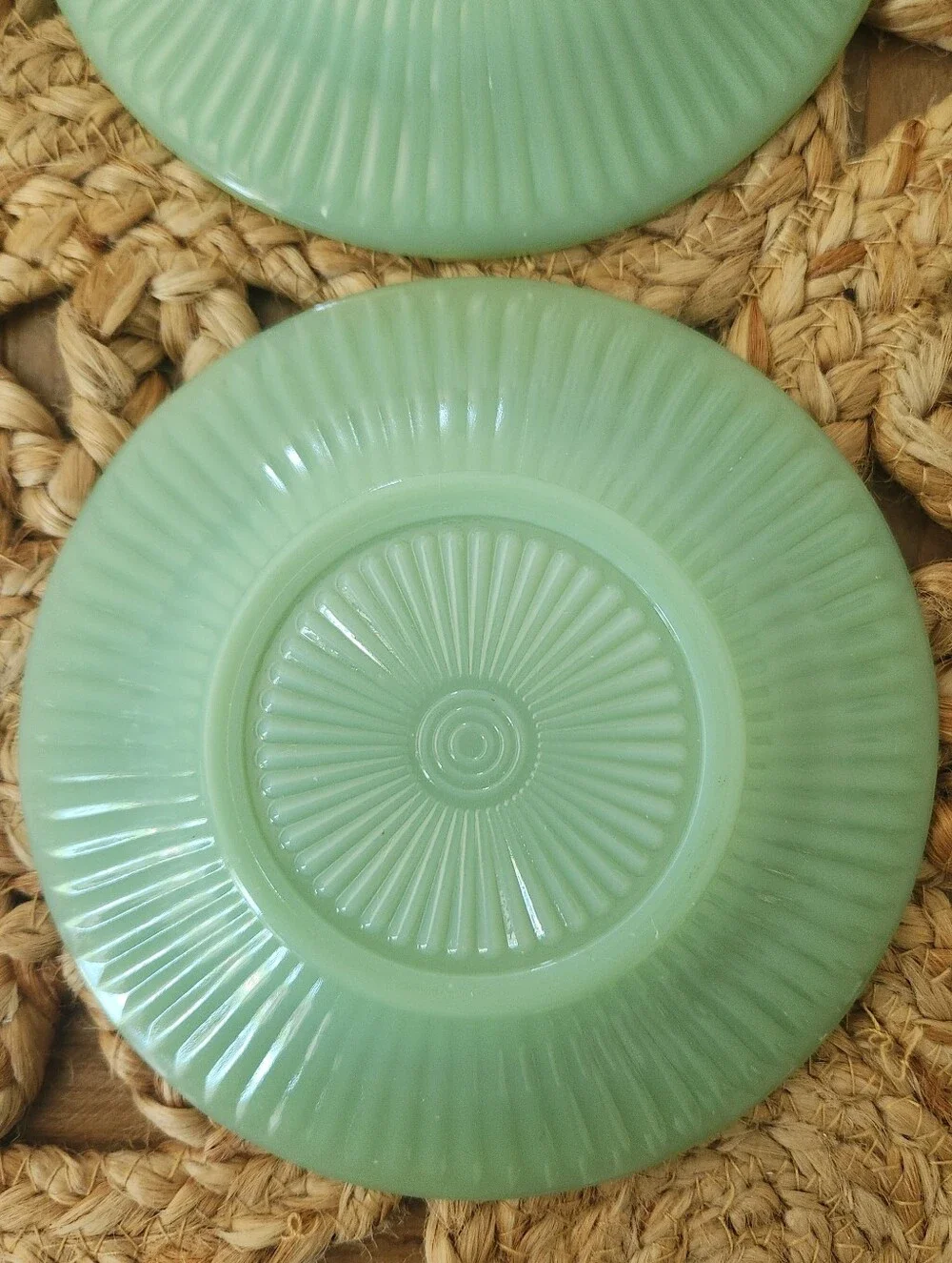 Jadeite Ceramic Dessert Plates - Set of 3